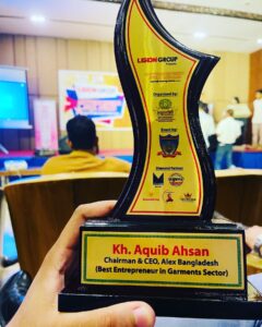 Award for Best Entrepreneur In Garments Sector