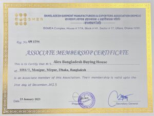 BGMEA Membership Certificate